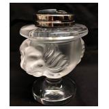 Lalique "Tete de Lion" Crystal Table Lighter