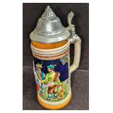 Vintage Handarbeit Gerz German Lidded Ceramic Beer