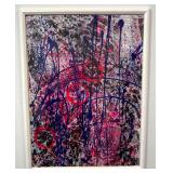 Signed Original Abstract Acrylic Paper "The Thrill