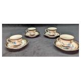 4 Vintage Betsons Dragonware Saucers & Cups F14 A