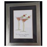 Mpressions Framed Embossed Print Chocolate Martini