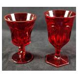 Vintage Fostoria Ruby Ice Tea And Water Goblet