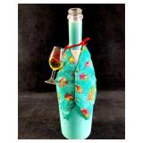 Tropical Wine Bottle with Vest and Small Wine Glas