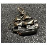 Sterling Silver Pirate Ship Charm