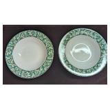 2 Retired Sango Pavilion China Large Rim Soup Bowl