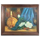 Framed Vintage Original Oil On Panel Gladys Brenna