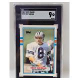 1989 Topps Traded #70T Troy Aikman SGC 9 MT