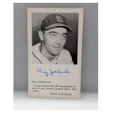 1954 Cardinals Team Issued Post Card Ray Jablonski