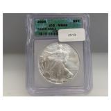 ICG 2006 MS69 1oz .999 Silv Eagle $1