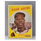 1959 Topps Hank Aaron #380 damage