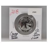 2018 1/2oz .999 Silv Canada Polar Bear