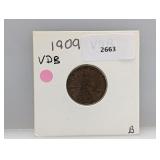 1909 VDB Wheat Cent