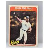 1965 Topps 1964 WS #7 Gibson Wins Finale Crease