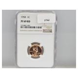 NGC 1958 PF69RD Wheat Cent