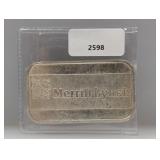 1oz .999 Silv Merrill Lynch Art Bar