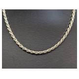 18" .925 Sterling Rope Chain Necklace