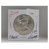 2014 1oz .999 Silver Eagle $1 Dollar