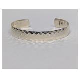 .925 Sterling Patterned Cuff Bracelet