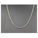 20" .925 Sterling Twisted Rope Chain Necklace