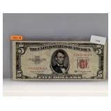 1953-B Red Seal $5 US Note