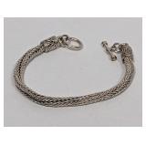 8" .925 Sterling Wheat Chain Bracelet