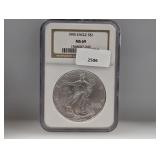 NGC 1995 MS69 1oz .999 Silv Eagle $1