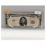 1963 Red Seal $5 US Note