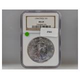 NGC 1994 MS69 1oz .999 Silv Eagle $1