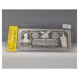 8oz .999 Silver $10 Bill