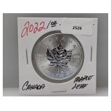 2022 1oz .999 Silv Canada Maple Leaf