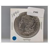 1890 90% Silver Morgan $1 Dollar