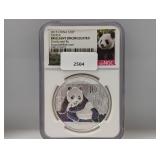 NGC 2015 BU 1oz .999 Silv Panda 10 Yuan