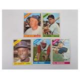 1966 Topps Baseball (5 Card - Hall Of Fame Lot)