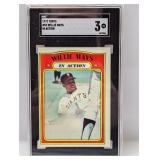 1972 Topps #50 Willie Mays In Action SGC 3