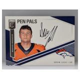 2019 Drew Lock Panini Elite Pen Pals Auto RC