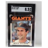 1986 Topps Traded #24T Will Clark SGC 8.5 NM-MT+