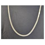 24" .925 Sterling Herringbone Chain Necklace