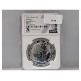 NGC 2020 MS69 1oz .999 Silv Britannia