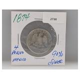 1874 90% Silv Mexico 4 Reales