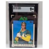 1986 Topps Traded #20T Jose Canseco SGC 9 MT