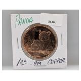 1oz .999 Copper Panda