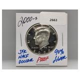 2000-S PF 90% Silv JFK Half $1 Dollar