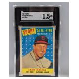 1958 Stan Musial Topps All Star #476 SGC 1.5