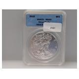 ANACS 2015 MS69 1oz .999 Silv Eagle $1