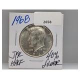 1968 40% Silv JFK Half $1 Dollar