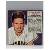 1952 Red Man Tobacco Ralph Kiner HOF No Tab