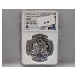 NGC 2022 MS69 1oz .999 Silv Philharmoniker