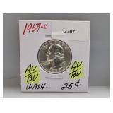 1959-D 90% Silv AU/BU Wash Quarter