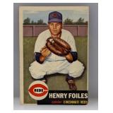 1953 Topps Baseball HN #252 Henry Foiles (Reds)