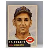 1953 Topps Baseball HN #226 Ed Erautt (Reds)